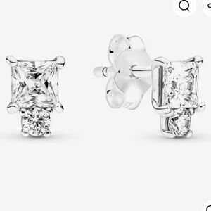 Pandora Silver Sparkling Stud Earrings
